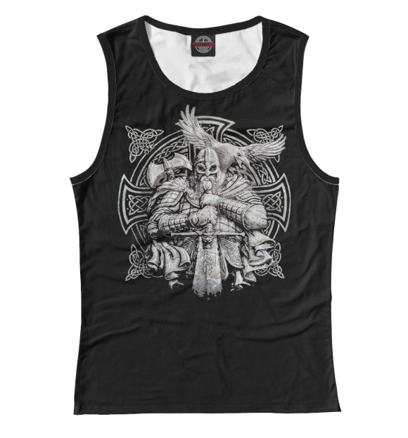 Майка для девочки с притом Воин цвета Белый Майка для девочки с изображением Воин цвета Белый