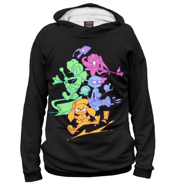 Мужское худи с изображением Splatoon цвета Белый