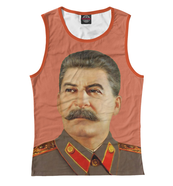 Майка для девочки с изображением Сталин цвета Белый