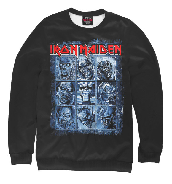 Свитшот для мальчиков с изображением Iron Maiden Band цвета Белый