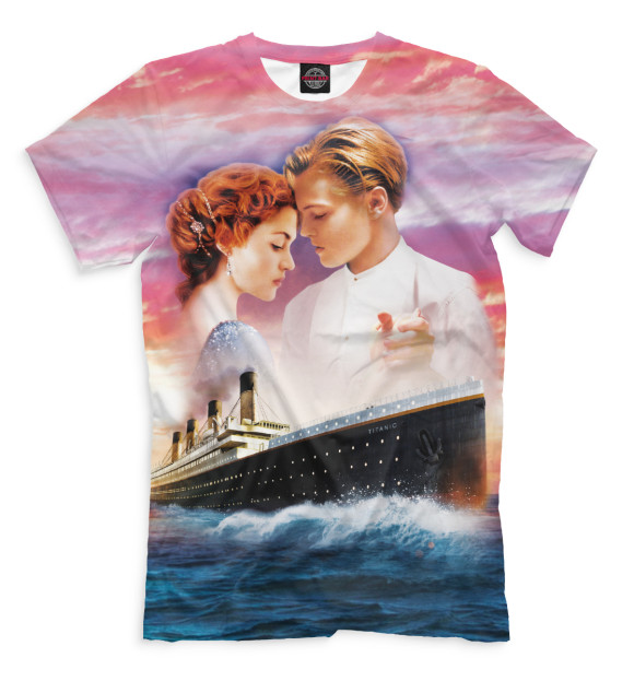 Мужская футболка с изображением Титаник цвета Молочно-белый