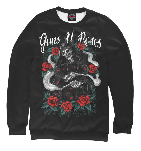 Свитшот для девочек с изображением Guns N'Roses цвета Белый