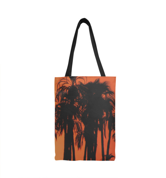 Сумка-шоппер с изображением Пальмы в закате цвета 