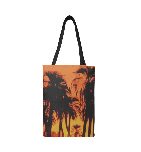 Сумка-шоппер с изображением Пальмы в закате цвета 