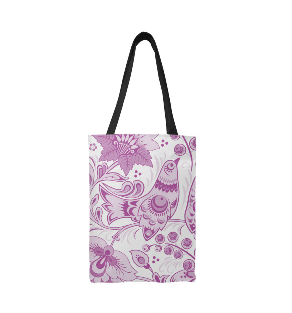 Сумка-шоппер с изображением Хохлома цвета 