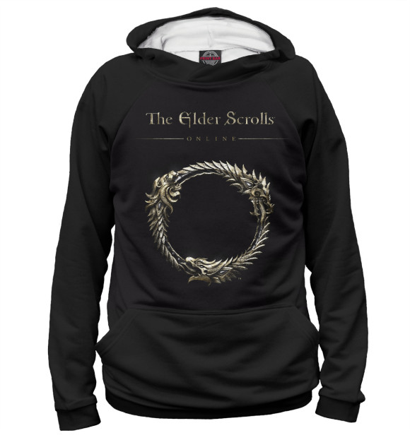 Женское худи с изображением The Elder Scrolls цвета Белый