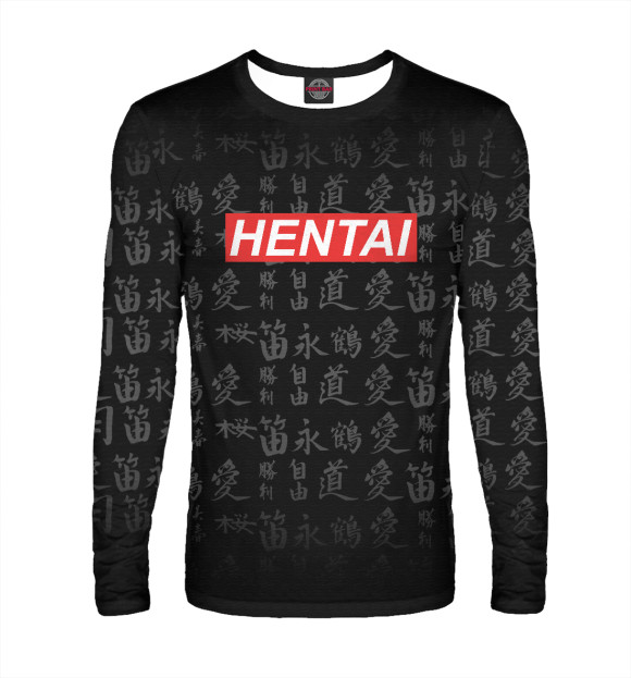 Мужской лонгслив с изображением Hentai цвета Белый