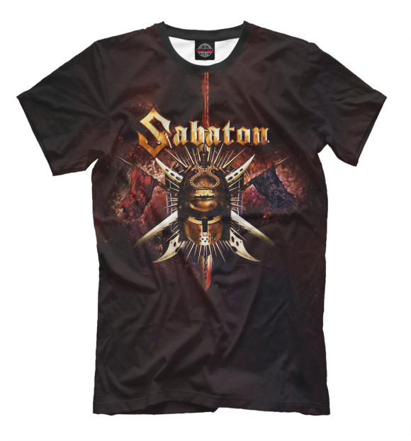 Мужская футболка с изображением Sabaton цвета Черный