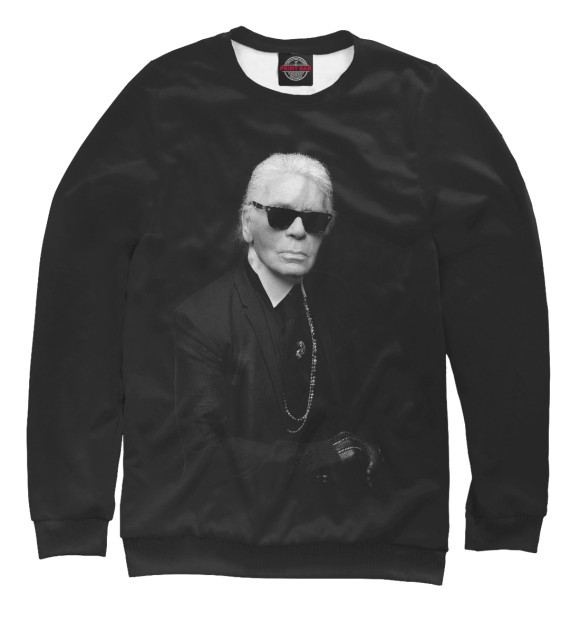 Мужской свитшот с изображением Karl Lagerfeld цвета Белый