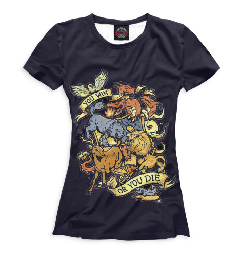 

Футболки Print Bar, Белый, Игра Престолов