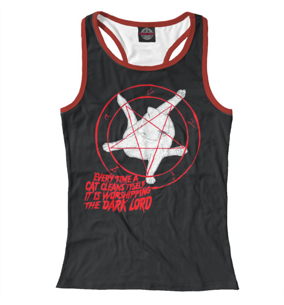 Женская майка-борцовка с изображением Dark Lord цвета Белый