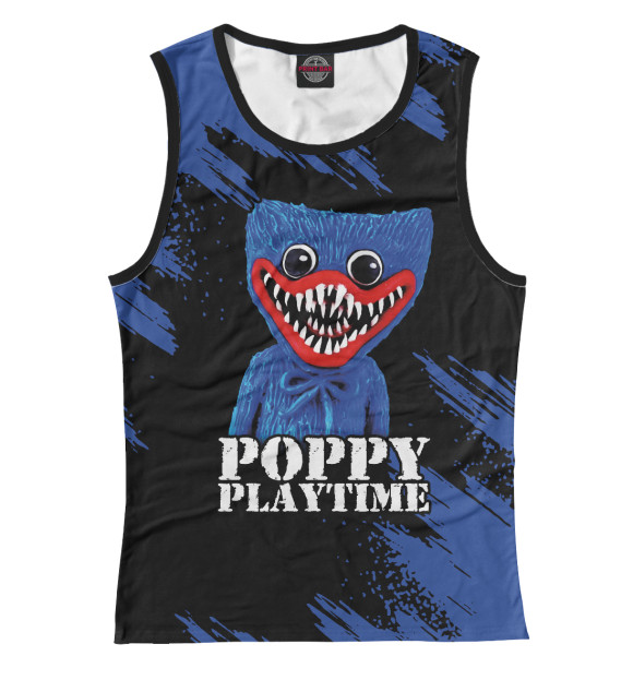 Майка для девочки с изображением Poppy Playtime Хагги Вагги цвета Белый