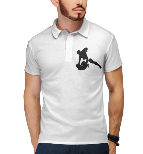 

Поло Print Bar, Белый, MMA