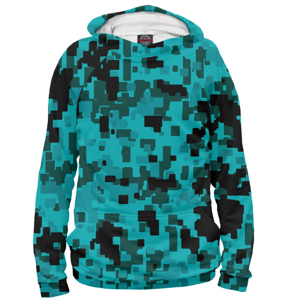 Мужское худи с изображением Camo Art цвета Белый