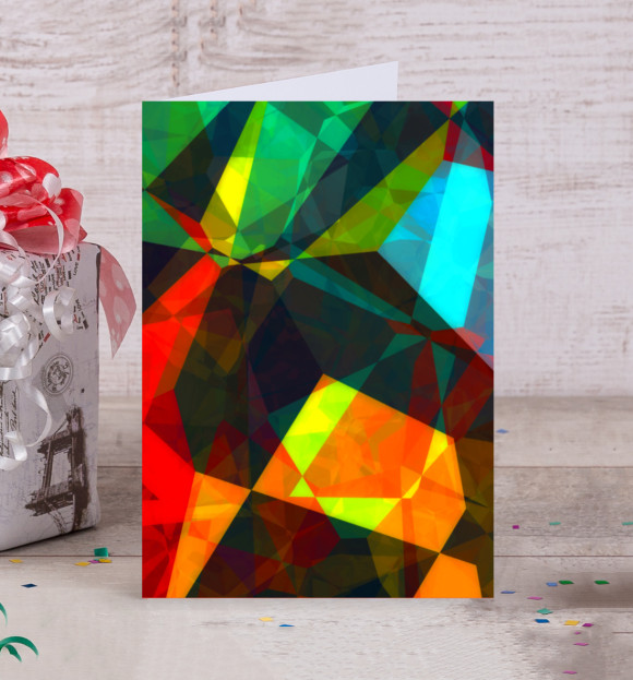 Открытка с изображением Треугольники цвета Белый