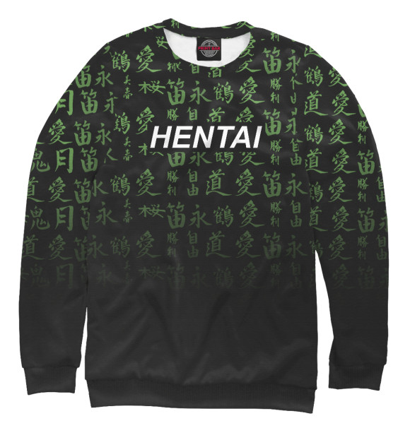 Свитшот для девочек с изображением Hentai цвета Белый