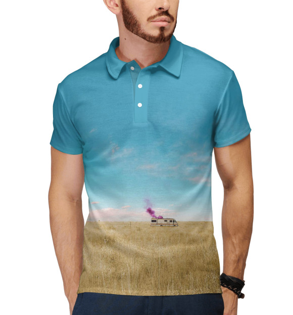 Мужское поло с изображением Breaking bad цвета Белый