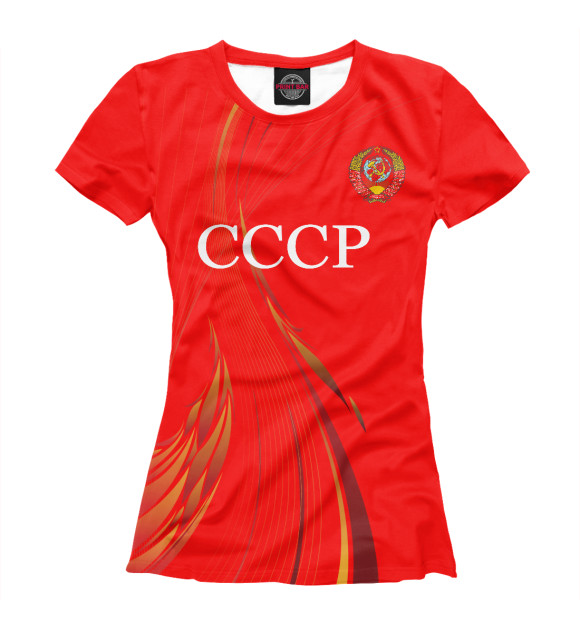 Женская футболка с изображением СССР 2017 Future цвета Белый