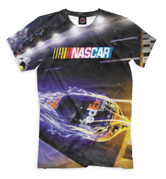Мужская футболка с изображением NASCAR цвета Молочно-белый