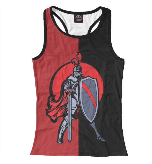 Женская майка-борцовка с изображением Рыцарь цвета Белый