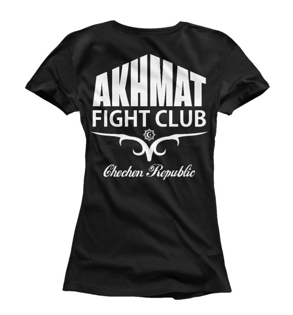 Женская футболка с изображением Akhmat logo цвета Белый