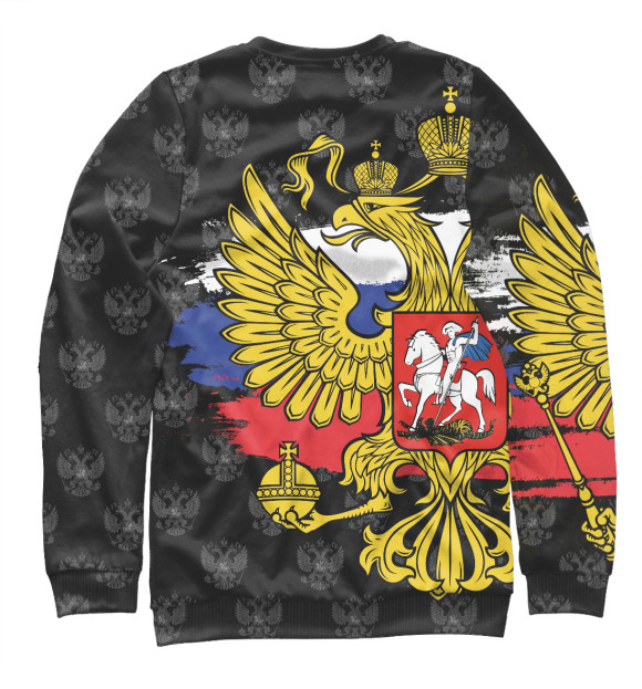 Свитшот для мальчиков с изображением Тимур (герб России) цвета Белый