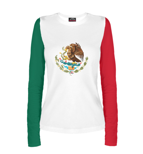 Женский лонгслив с изображением Мексика цвета Белый