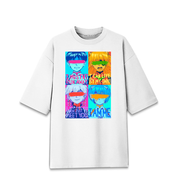 Женская футболка оверсайз с изображением Noway цвета Белый