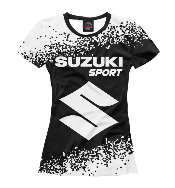 Женская футболка с изображением Сузуки | Sport - Краска цвета Белый