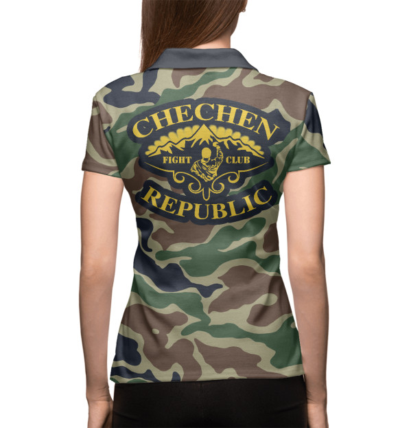 Женское поло с изображением Akhmat Chechen Republic цвета Белый
