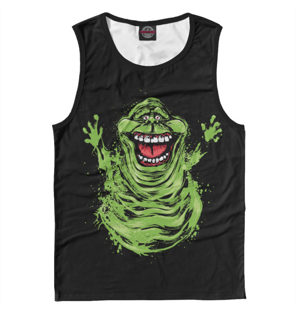 Мужская майка с изображением Лизун цвета Белый