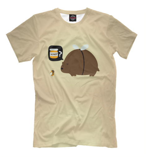 

Футболки Print Bar, Бежевый, Honey