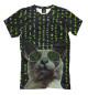 Мужская футболка Кот из матрицы