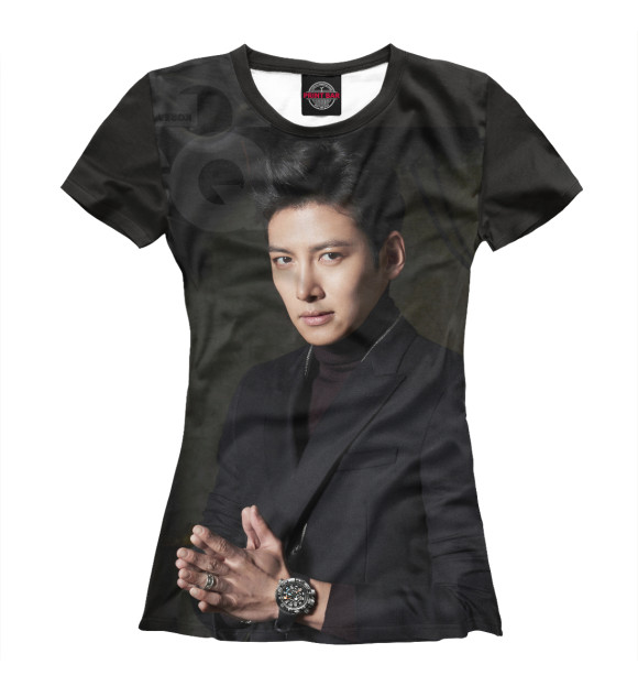 Футболка для девочек с изображением Чан Джи Ук / Chang Ji Wook цвета Белый