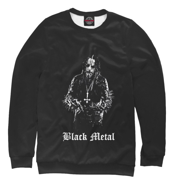 Свитшот для мальчиков с изображением Black Metal цвета Белый