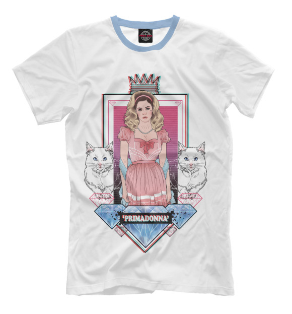 Футболка для мальчиков с изображением Marina and the diamonds - Primadonna цвета Молочно-белый