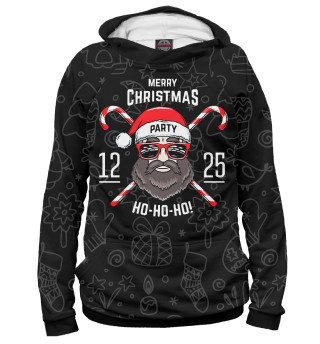 Мужское худи Santa Hipster