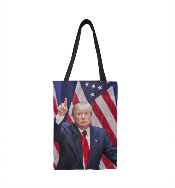 Сумка-шоппер с изображением Дональд Трамп цвета 