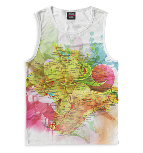 

Майки Print Bar, Белый, Карта Крыма