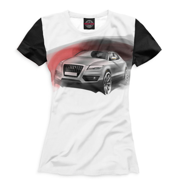 Женская футболка с изображением Audi Q5 цвета Белый