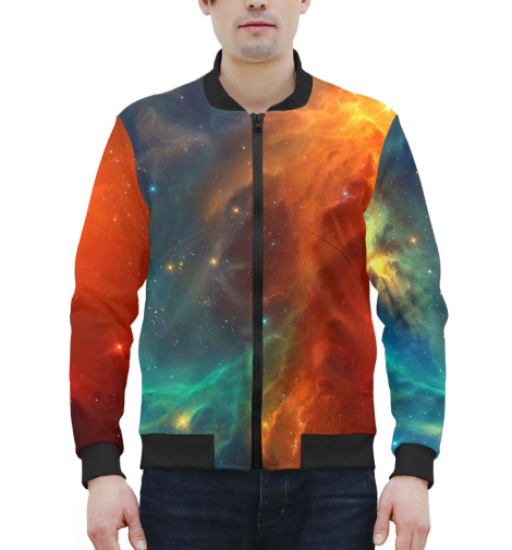 

Бомбер Print Bar, Белый, Kосмос