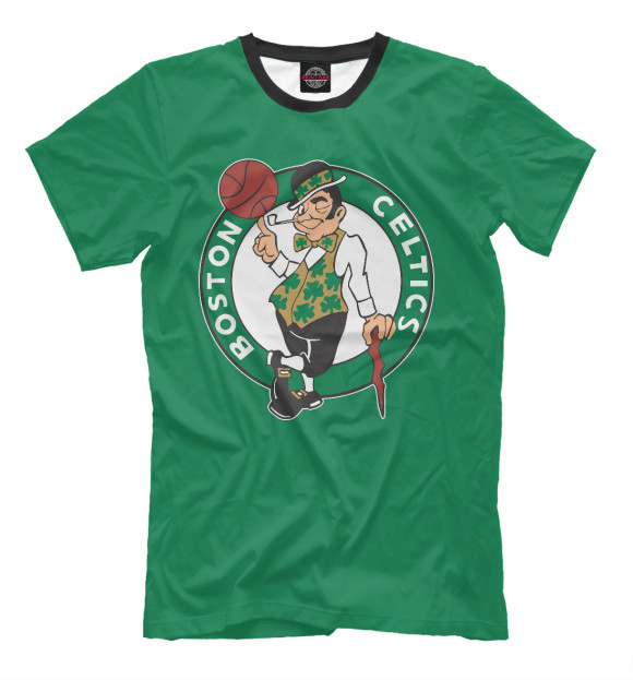 Мужская футболка с изображением Boston Celtics цвета Серый