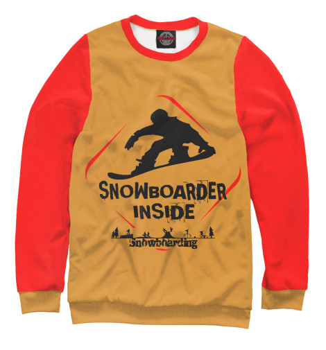 

Свитшоты Print Bar, Белый, Snowboarder Inside