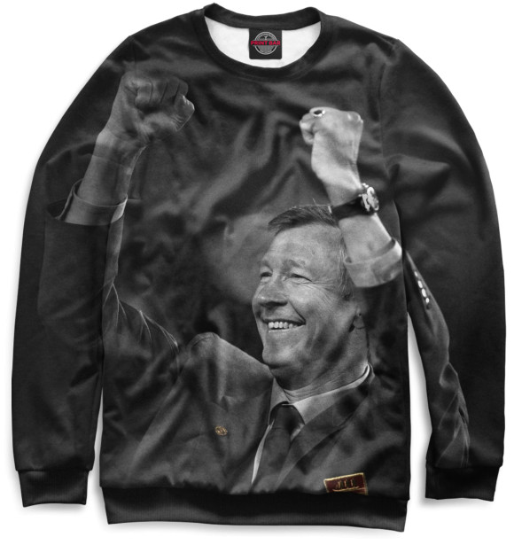 Свитшот для девочек с изображением Алекс Фергюсон цвета Белый