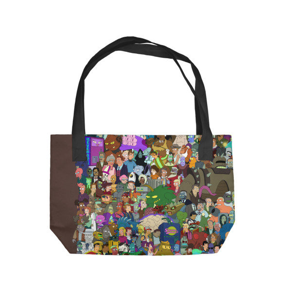 Пляжная сумка с изображением Все герои цвета 