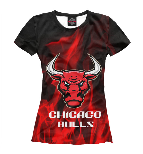 Футболка для девочек с изображением Chicago Bulls цвета Белый