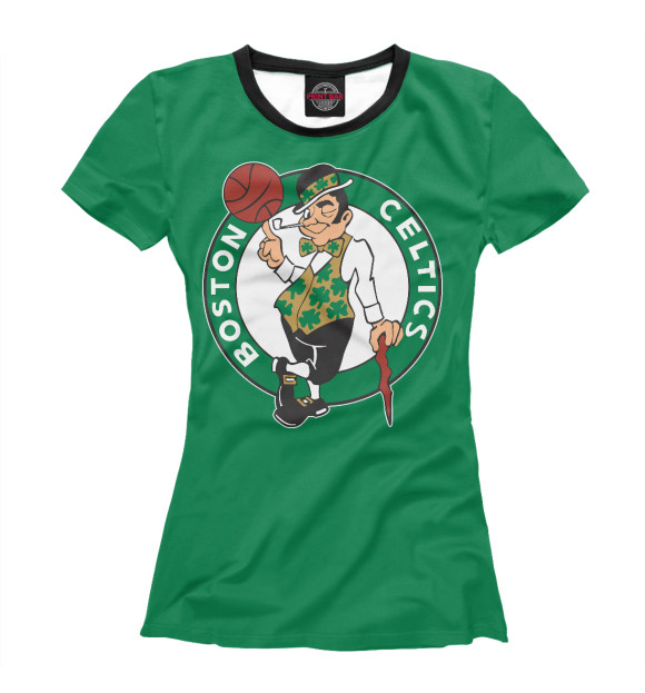 Женская футболка с изображением Boston Celtics цвета Белый