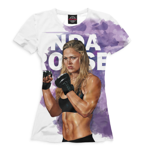 Футболка для девочек с изображением Ронда Роузи цвета Белый