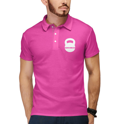 

Поло Print Bar, Белый, Гиревой спорт