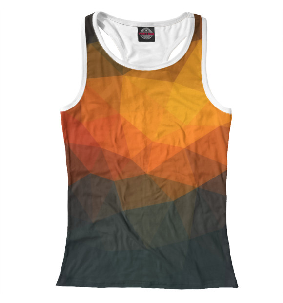 Женская майка-борцовка с изображением Polygon цвета Белый